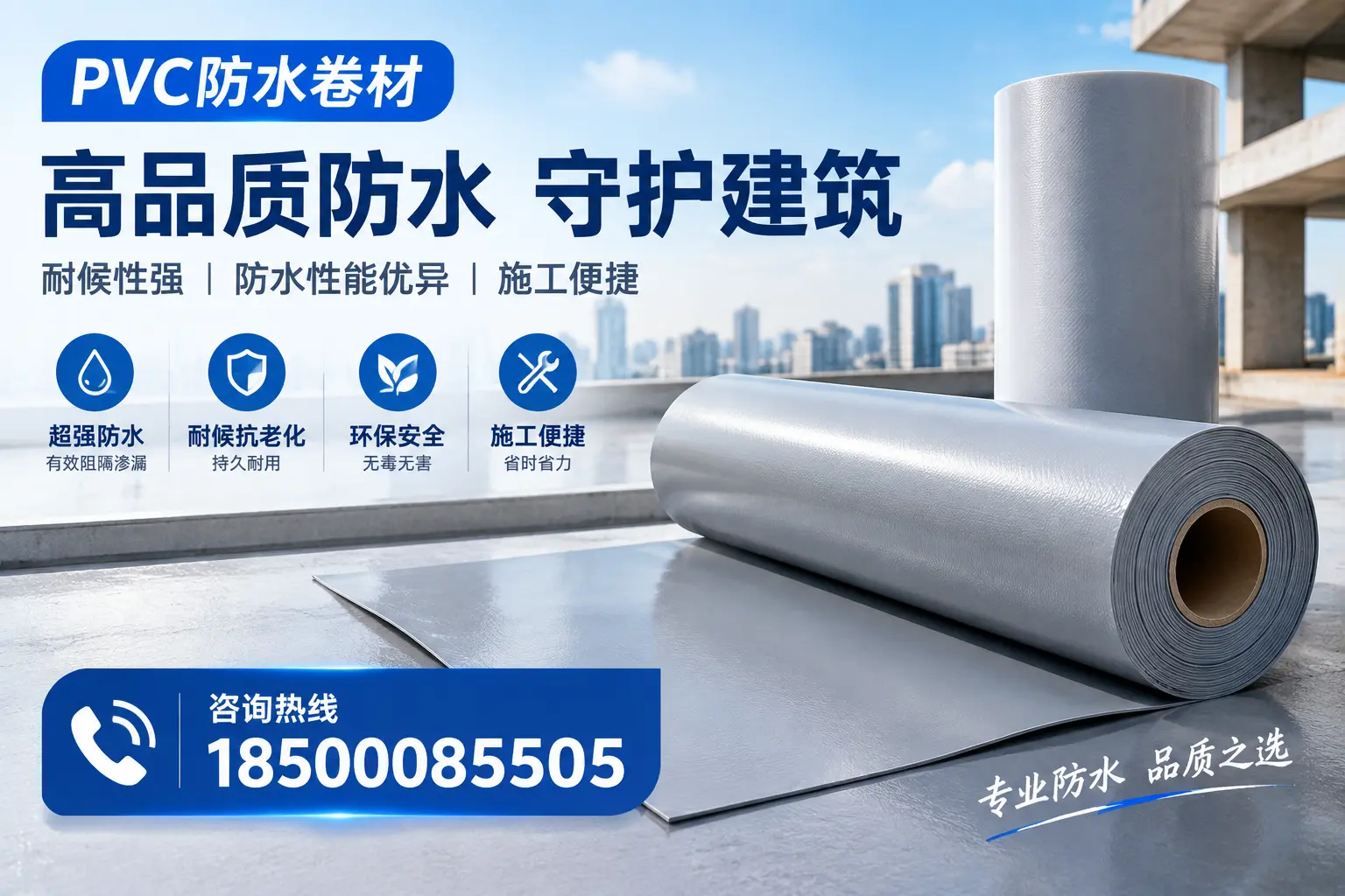 PVC防水卷材的防水效果评测，适合东营的科学依据